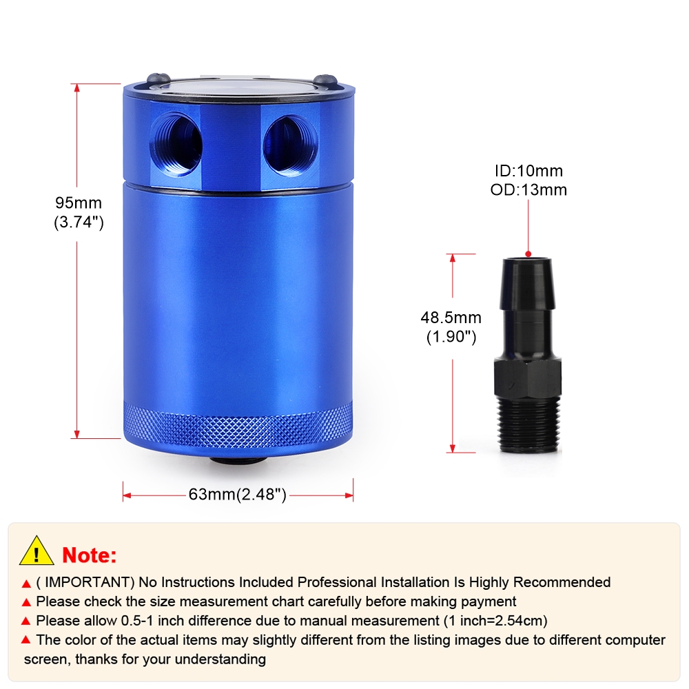 Oil Catch Can Baffled Aluminiu - Oil Drain Tank ulasan dan harga